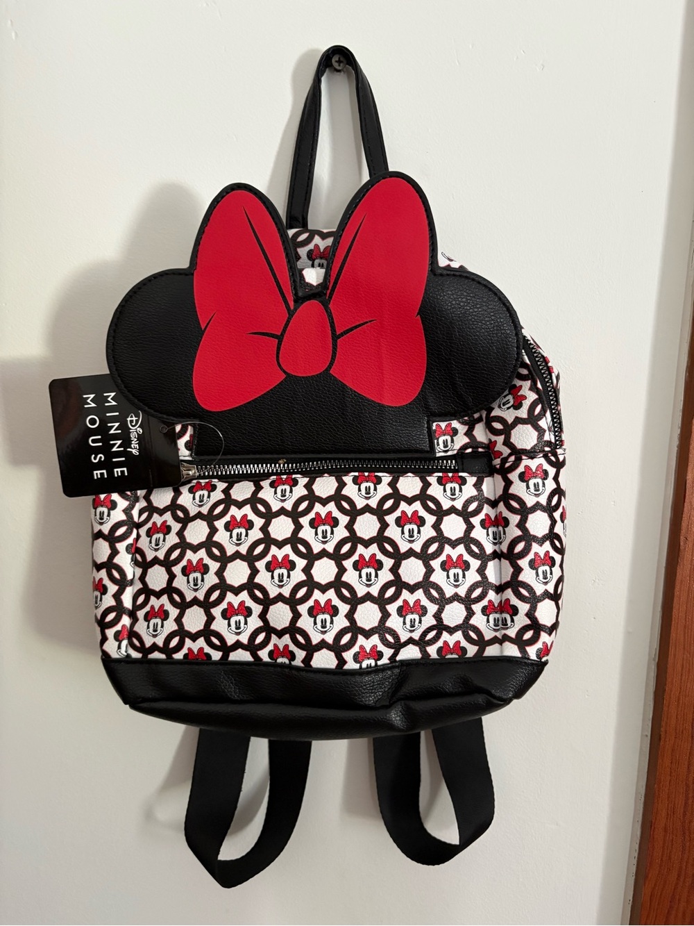 Disney Minnie Mouse Mini Backpack with Black Ears and Red Bow